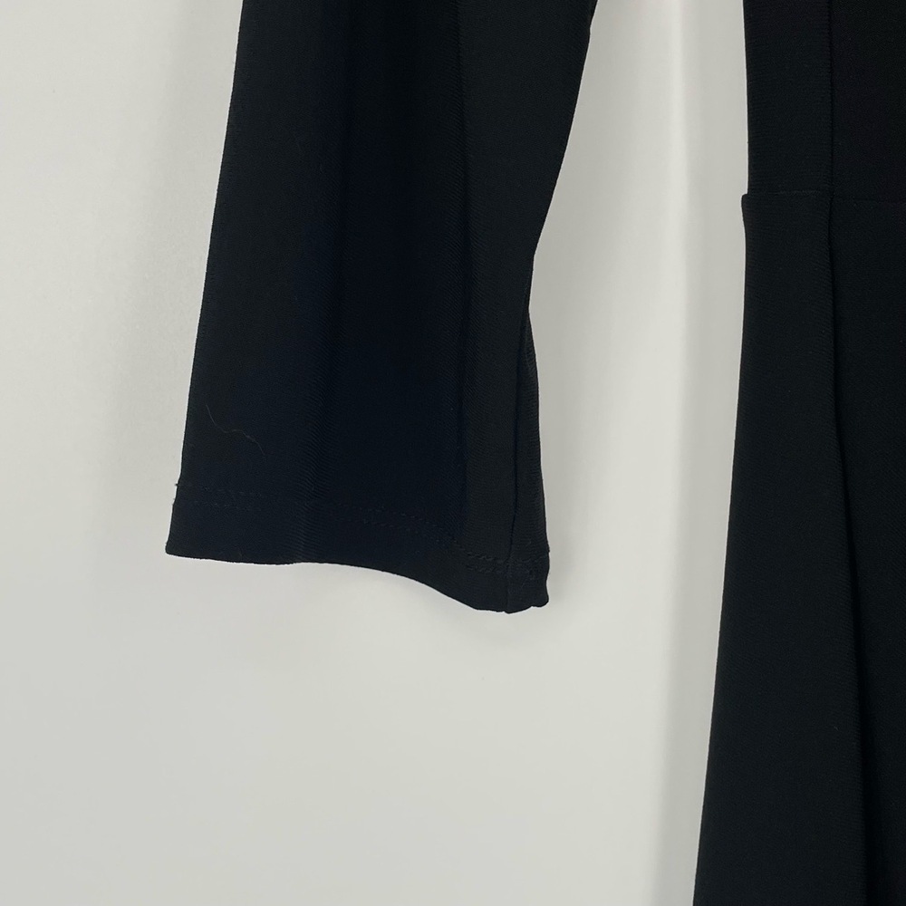 White House Black Market Womens Draped Ruched 3/4 Sleeve Wrap Midi Dress Size XS - Picture 8 of 10